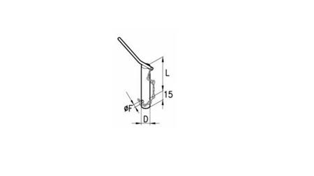 CUÑA DE SEGURIDAD 25mm L130 -DIMENSIONES 