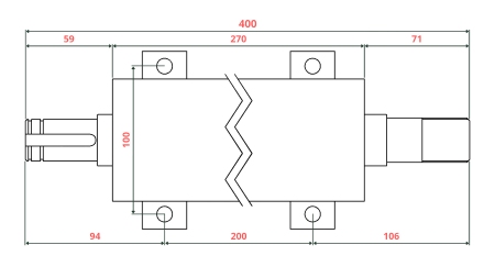 EJE DE SIERRA CIRCULAR DE HIERRO FUNDIDO 400MM (ROSCA DERECHA)