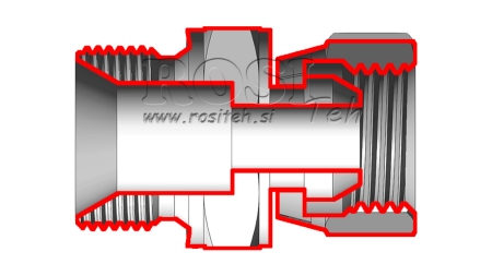 REDUCTOR HIDRÁULICO CON TUERCA GIRATORIA BSP  1/2-BSP 3/8