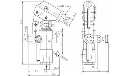 RUČNA PUMPA 20CC -SD- SAMOSTALNA JEDNOSMJERNA - dimenzije