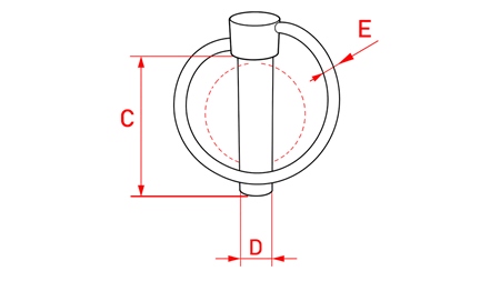 PASADOR DE ANILLA 8 MM (8 PCS)