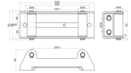 GUÍA DE RODILLOS PARA CABLE DE ACERO (6000) 83x233