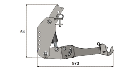 ELEVADOR FRONTAL UNIVERSAL CAT. 3 PARA TRACTOR 2500 KG