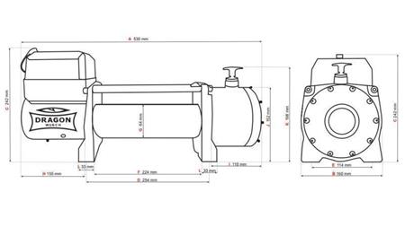 24 V ELEKTRISCHER WINSCH DWM 13000 HD - 5897 kg