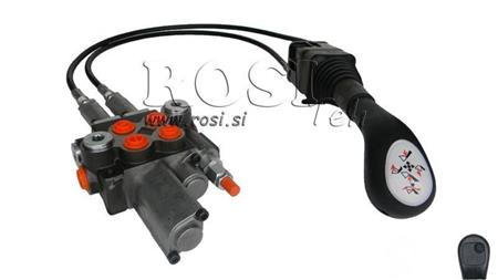 JOYSTICK 1x NAPPI PULLEYN KANSSA 2 m JA HYDRAULINEN VENTTIILI 2xP40 l. KELLUVAA
