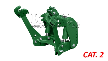 ELEVADOR FRONTAL UNIVERSAL PARA TRACTOR CAT. 2 1500KG - VERDE (RAL 6001)