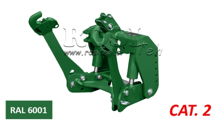 ELEVADOR FRONTAL UNIVERSAL PARA TRACTOR CAT. 2 1500KG - VERDE (RAL 6001)
