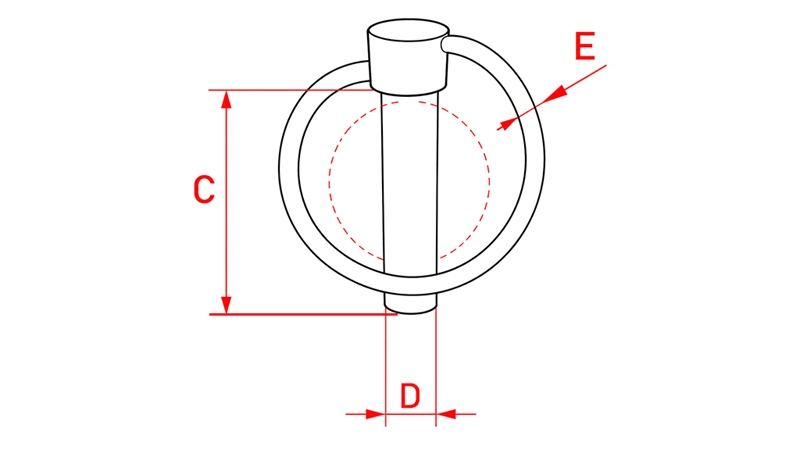 PASADOR DE ANILLA 8 MM (8 PCS)