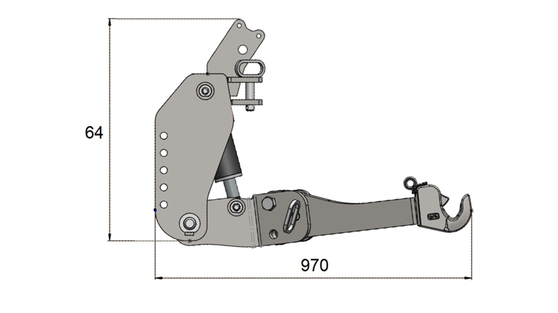 ELEVADOR FRONTAL UNIVERSAL CAT. 3 PARA TRACTOR 2500 KG