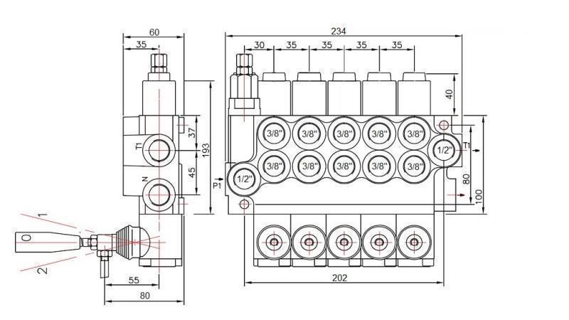 SOUPAPE HYDRAULIQUE 5xP40
