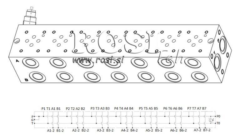 BASE CETOP3 NG6 7M CON SICUREZZA