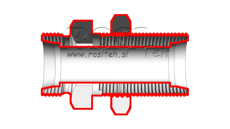 CONECTOR HIDRÁULICO DOBLE PASANTE (12S) M20X1,5