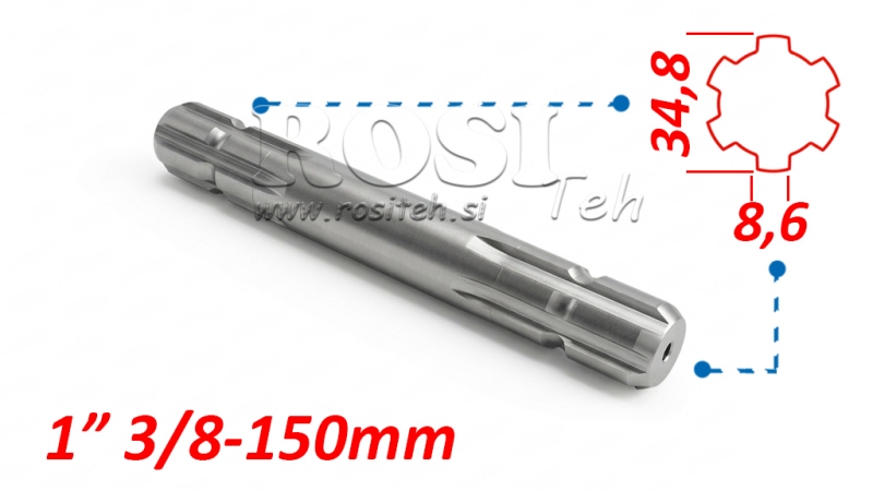 KARDANSKI NASTAVAK 13/8 OBOSTRANI L=150