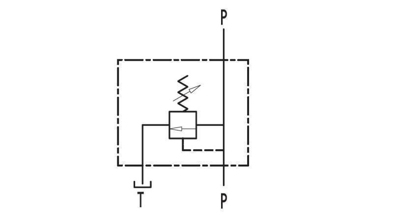 REGULADOR DE PRESIÓN HIDRÁULICO VMP 1/2 20-260 BAR - diagrama