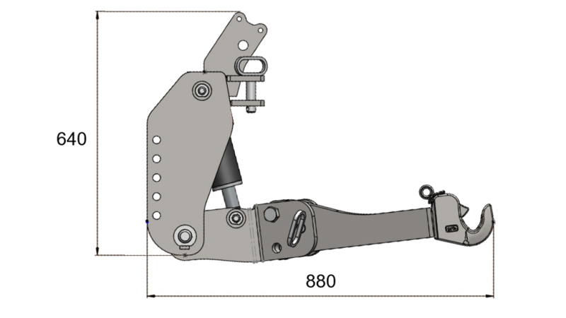 ELEVADOR FRONTAL UNIVERSAL PARA TRACTOR FLEX CAT. 2 1500KG