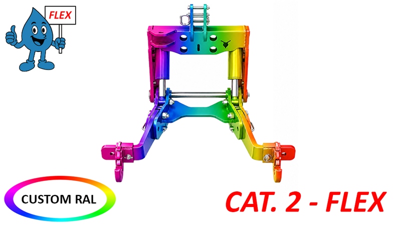 ELEVADOR FRONTAL UNIVERSAL CAT. 2 - FLEX PARA TRACTOR 1500 KG (RAL A SU ELECCIÓN)