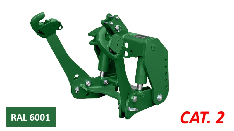 ELEVADOR FRONTAL UNIVERSAL PARA TRACTOR CAT. 2 1500KG - VERDE (RAL 6001)