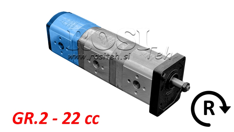 HYDRAULISK PUMPE 20C22X066 BAG GR.2 22 CC HØJRE