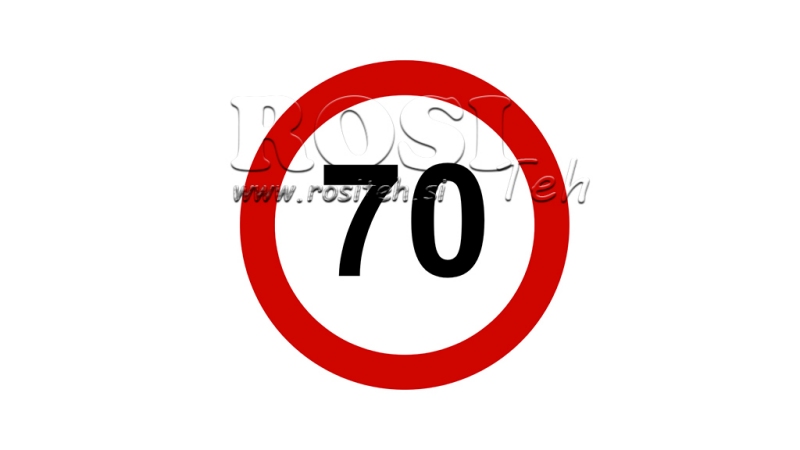 Sebességkorlátozó matrica 70KM/H