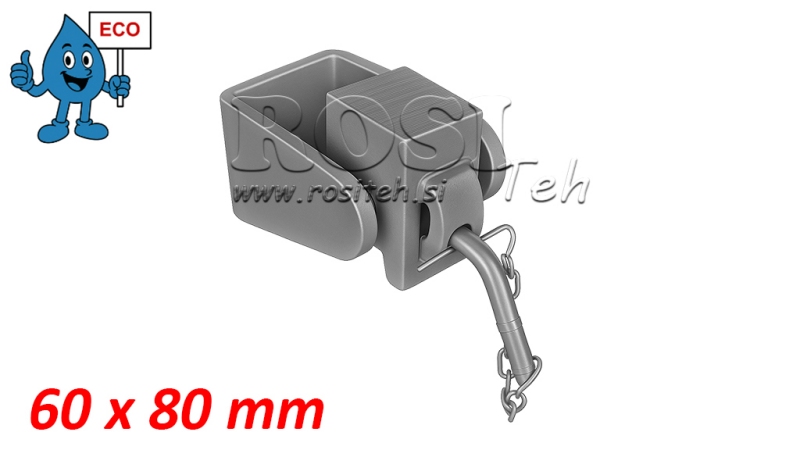 SOPORTE DE TENEDOR PARA VOLQUETE CAISSON 60X80MM ECO