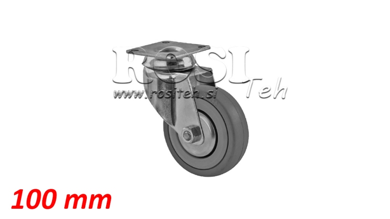 RUEDA BASE GIRATORIA 100mm