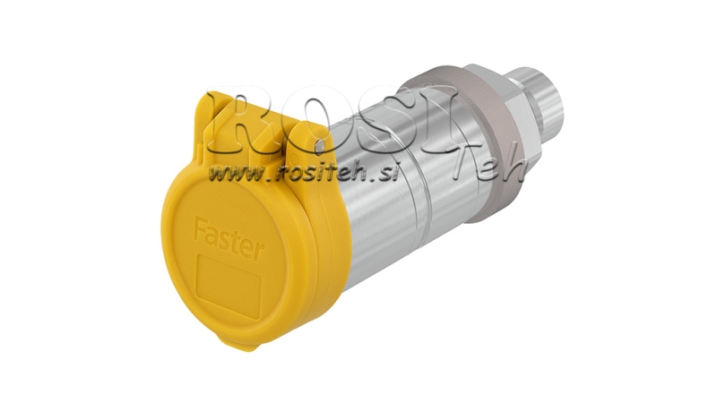 CUBIERTA PROTECTORA AMARILLA PVC ACOPLAMIENTO RÁPIDO FEMENINO EMPUJE TIRÓN