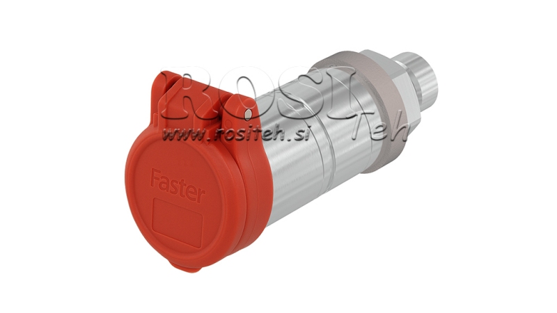 CUBIERTA PROTECTORA ROJA PVC ACOPLAMIENTO RÁPIDO FEMENINO EMPUJE TIRÓN