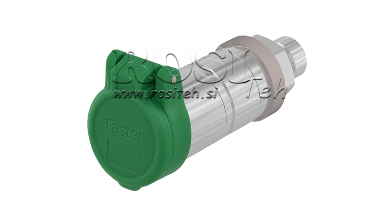 CUBIERTA PROTECTORA VERDE PVC ACOPLAMIENTO RÁPIDO FEMENINO EMPUJE TIRÓN