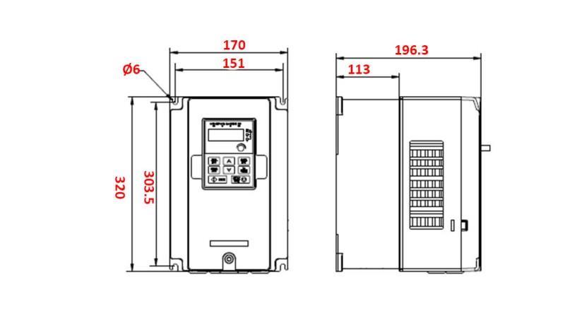 CONVERTIDOR DE FRECUENCIA - INVERTER 3Fase 15kW GD20-015G-4-EU