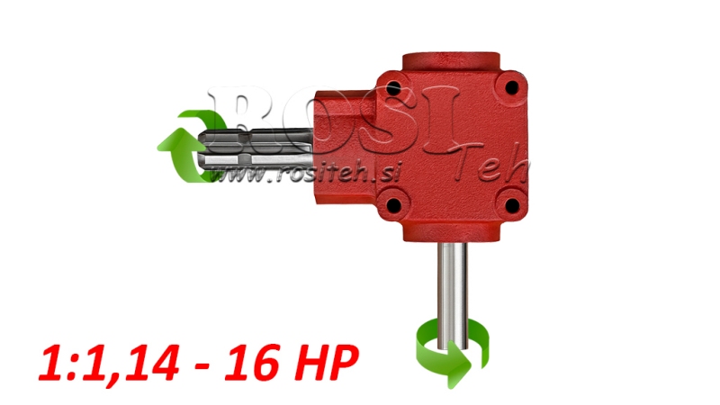 VINKELGEAR L-155J 1: 1.14 (16HP-12KW)
