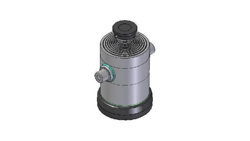 1054S - TELESCOPISK CYLINDER STANDARD/KUGLE 10 TRIN REJSE 3450 DIAMETER 300