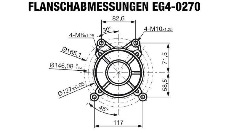 benzinmotor EG4-270cc-6.56kW-8.92HK-3,600 RPM-H-KW25x88.2-manuel start