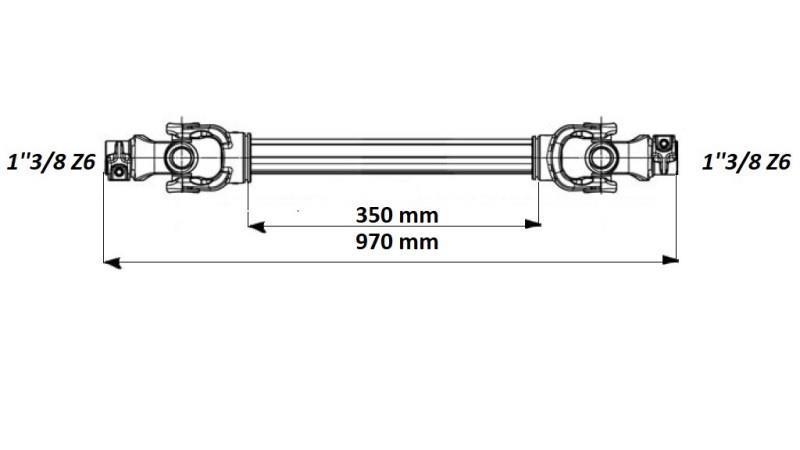 ECO CARDÁN 970mm 70-110HP CON LAMELLA - dimensiones