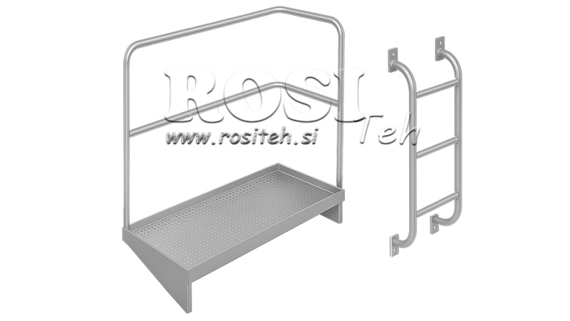 PLATAFORMA CON BARANDILLA + ESCALERA