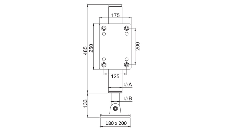 HYDRAULISK BEN BIDIREKTIONAL 365mm - 5.000kg
