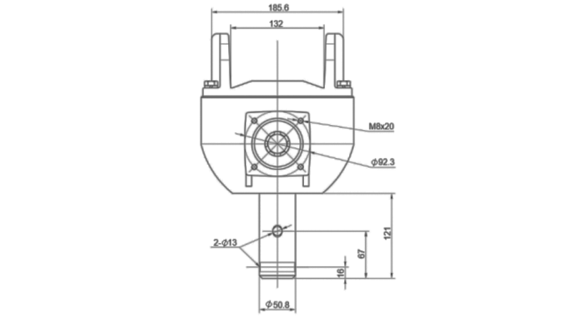 CAJA DE ENGRANAJES ANGULAR KSR50 3:1 (50HP-36.7KW)