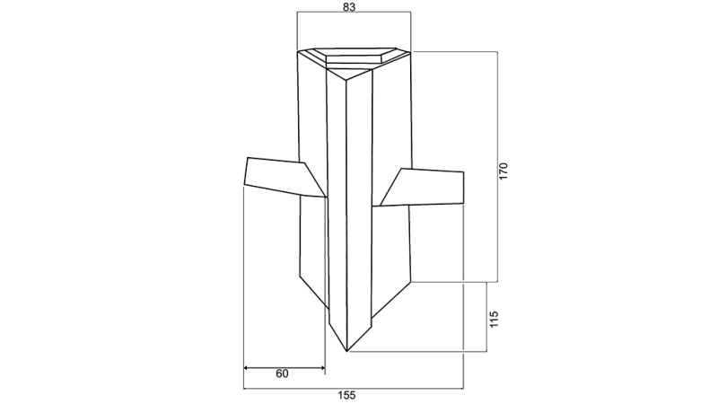 HACHA GALVANIZADA PARA DIVISOR DE MADERA 170MM 12-19 TON