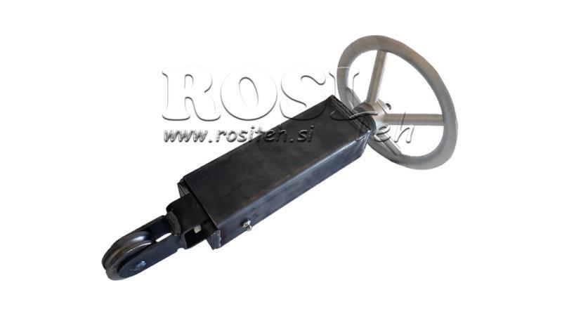 TENSOR PARA CABLE CON RUEDA PARA FRENOS DE MANO DE REMOLQUE CON POLEA