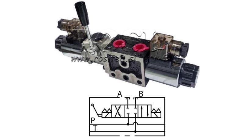 HYDRAULISK MANUEL OG ELEKTROMAGNETISK VENTIL YEAT-SAMMENSÆTNING 12V N1
