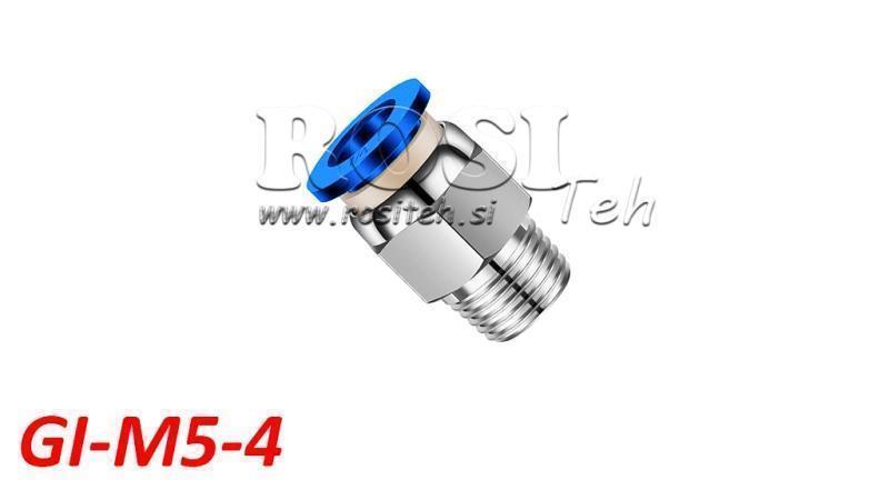 ENCHUFE NEUMÁTICO CONECTOR RECTO TPA CON ROSCA GI-M5-4