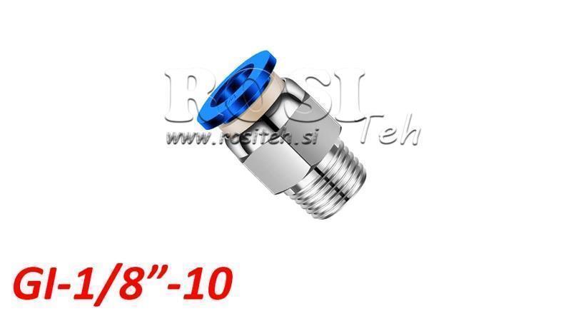 ENCHUFE NEUMÁTICO CONECTOR RECTO TPA CON ROSCA GI-018-10