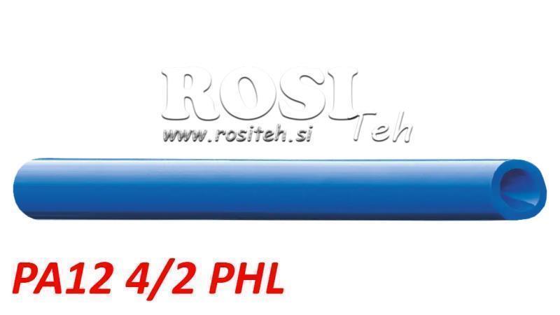 PA 4/2 PA12PHL TUBO DE AIRE AZUL POLIAMIDA DIN73378