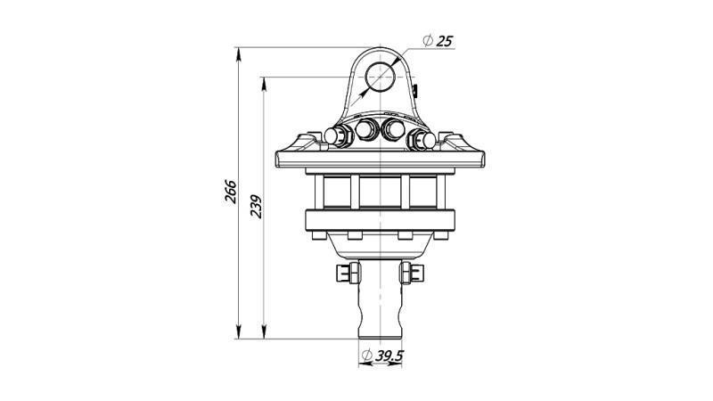 ROTADOR HIDRÁULICO 1000/500 KG CON EJE