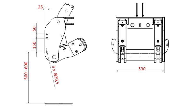 UNIVERZÁLNÍ SADA PŘEDNÍ NÁPRAVY HYDRAULIKY PRO TRAKTOR 1500kg