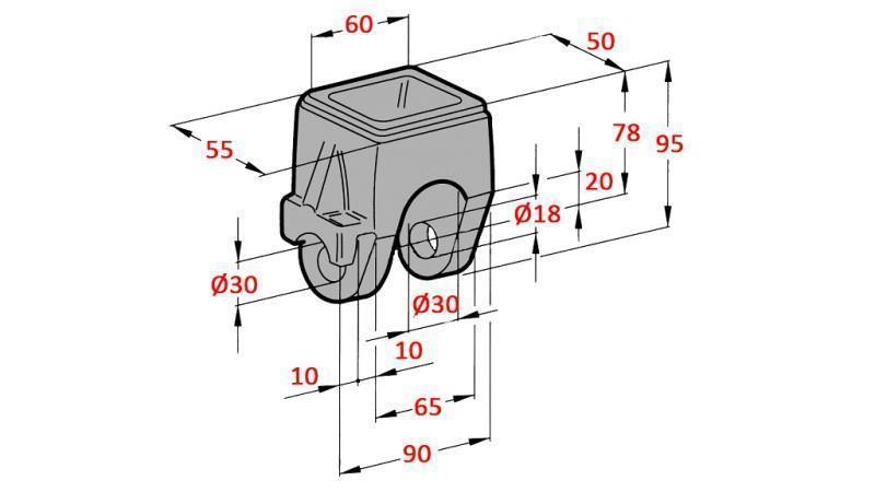 SOPORTE PARA CAMIÓN VOLQUETE FI18-22 SUPERIOR