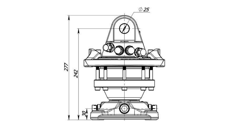 ROTADOR HIDRÁULICO 3000/1500 KG CON BRIDA