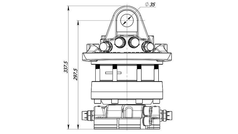 ROTADOR HIDRÁULICO 6000/3000 KG CON BRIDA