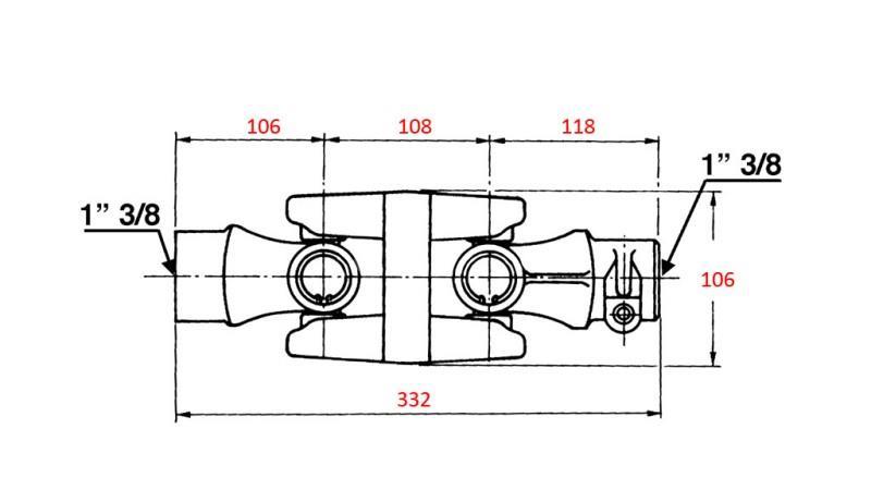 DOBBELT UNIVERSALLED FOR CARDAN kat. 6