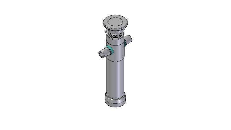 2022S -TELESCOPISK CYLINDER STANDARD/KUGLE 2 TRIN SLAG 595 DIAMETER 80