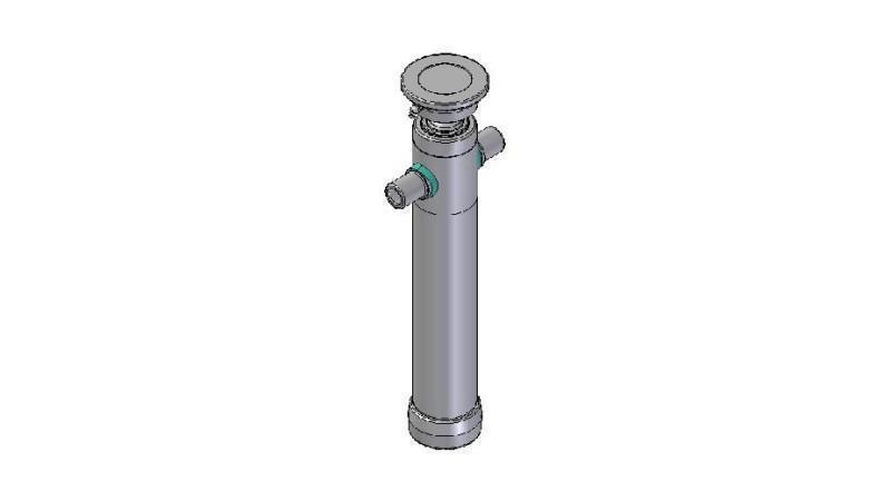 2024S -TELESCOPISK CYLINDER STANDARD/KUGLE 2 TRIN SLAG 795 DIAMETER 80